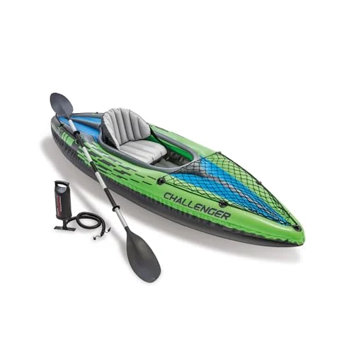 Intex Challenger K1 Kayak 1 Man Inflatable Canoe with Aluminum Oars por 74,99 € (-25 %)