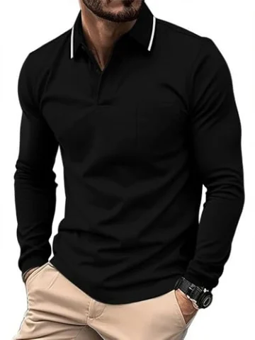 JACKETOWN polo de manga larga para hombre