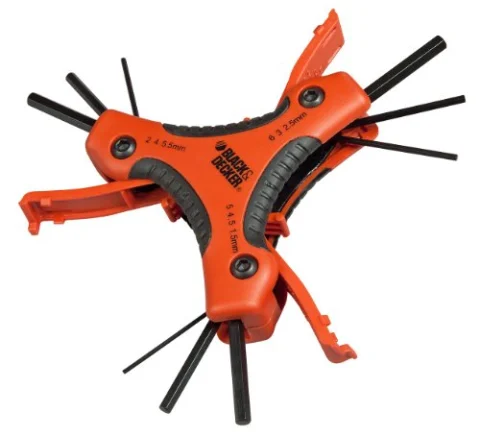 Juego de 9 llaves hexagonales BLACK+DECKER