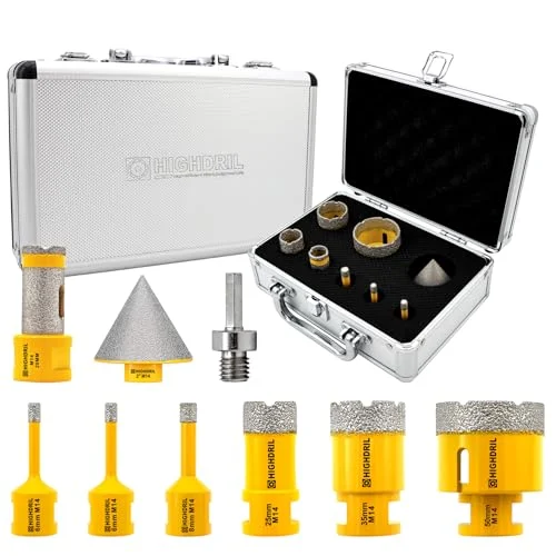 Juego de brocas de diamante HIGHDRIL 9 piezas por 64,59 € (-20 %)