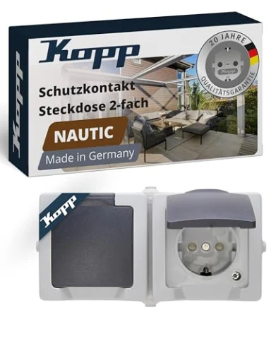 Kopp Nautic: 2 enchufes con tapa por solo 4,70 €