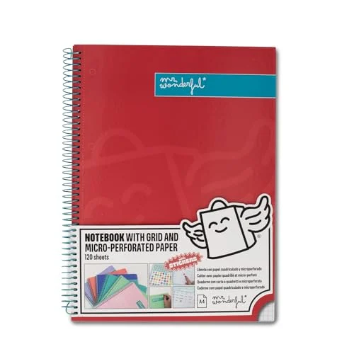 Libreta A4 roja Mr. Wonderful por solo 3,39 €