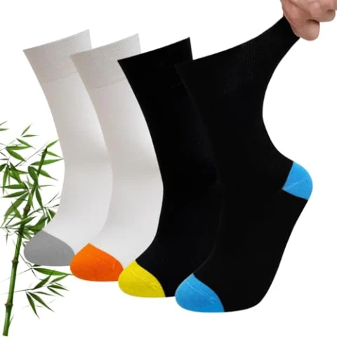 LOFIR calcetines de bambú transpirables, 4 pares
