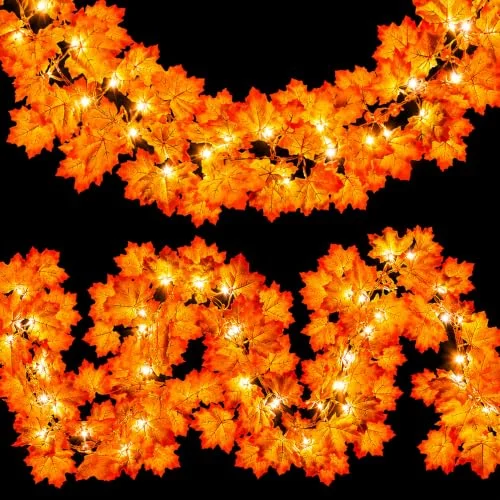 LQTSLFM 2 Piezas Guirnalda de Otoño 3M 20 LED Guirnalda Hojas Otoño por 14,99 € (-17 %)