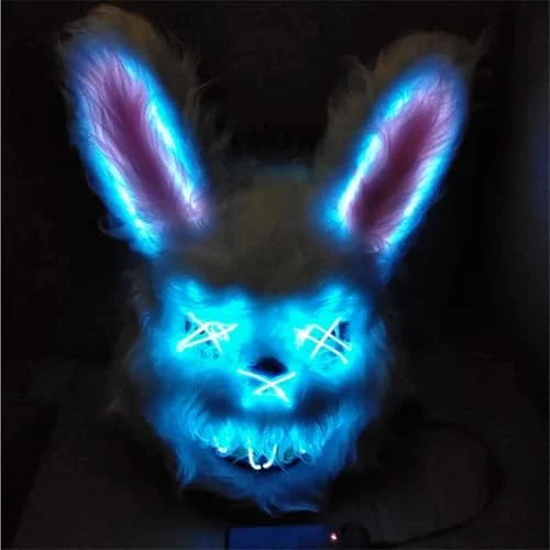 Máscara de conejo LED de terror por 11,39 € (33 % menos)