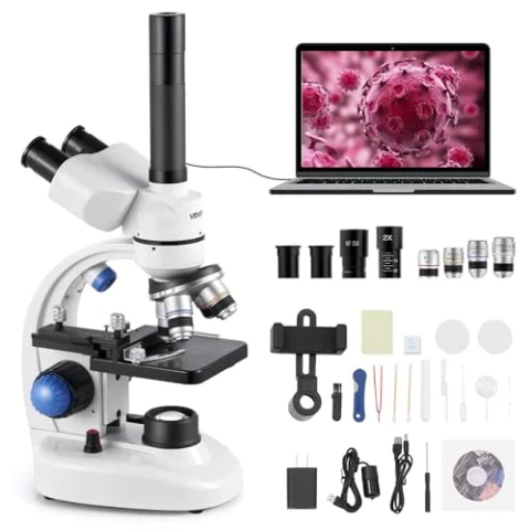 Microscopio VEVOR trinocular 40-5000X