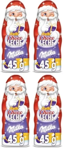 Milka Santa de chocolate con leche, 4 x 45 g