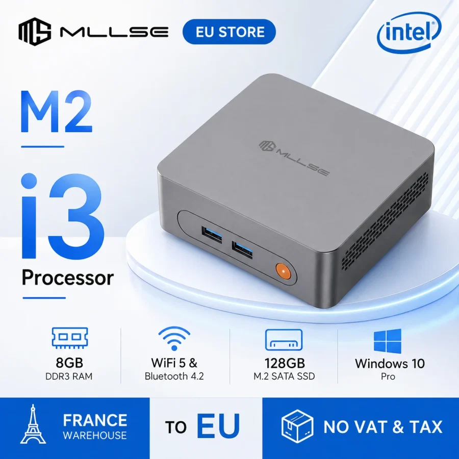 Mini PC MLLSE M2 con 8 GB y SSD de 128 GB por 96,39 €
