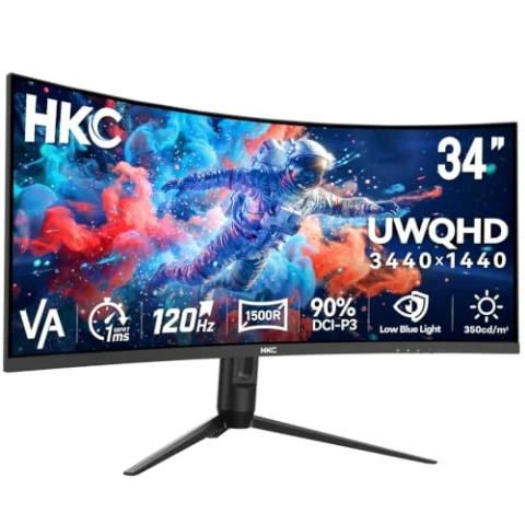 Monitor gaming curvo HKC de 34” UWQHD