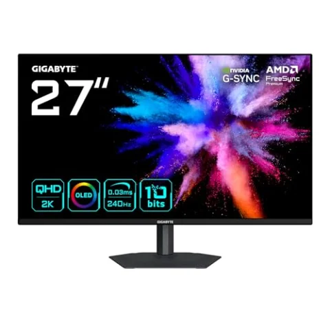 Monitor OLED gaming Gigabyte 27” QHD 240 Hz