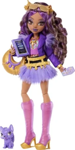 Monster High Clawdeen Wolf con mascota y 7 accesorios