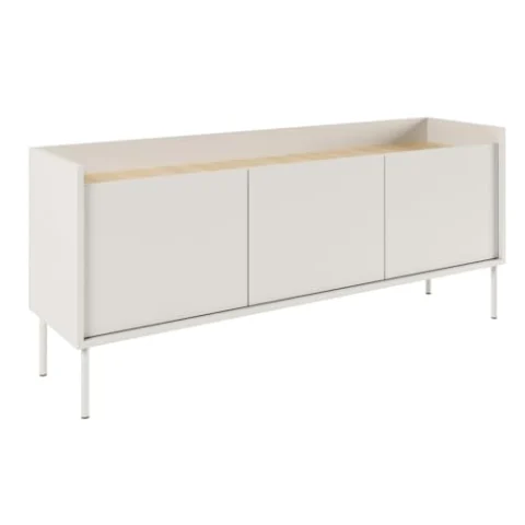 Mueble TV Selsey de 140 cm en blanco/roble