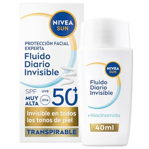 NIVEA SUN Fluido Diario Invisible Protector solar facial FPS 50+
