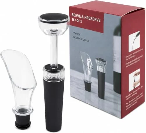 Pack aireador y tapón de vacío para vino por 8,49 € (-39 %)