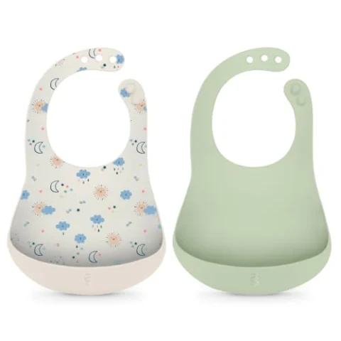 Pack de 2 baberos de silicona Suavinex