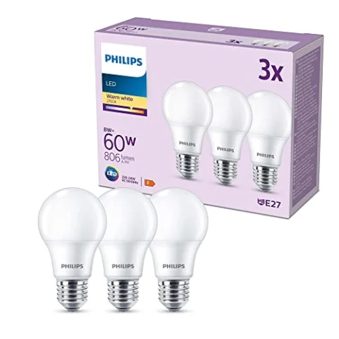 Pack de 3 bombillas LED Philips E27