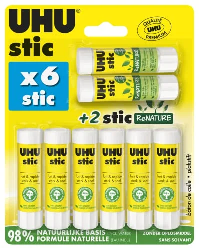 Pack de 8 UHU Stic de 8,2 g por 5,74 €: ahorra un 23 %