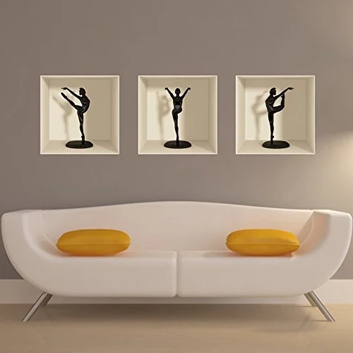 Pegatina de pared 3D de bailarinas Ambiance por 15,41 €