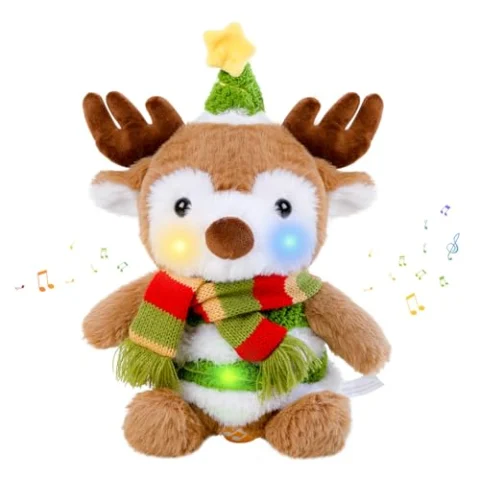 Peluche Reno navideño musical
