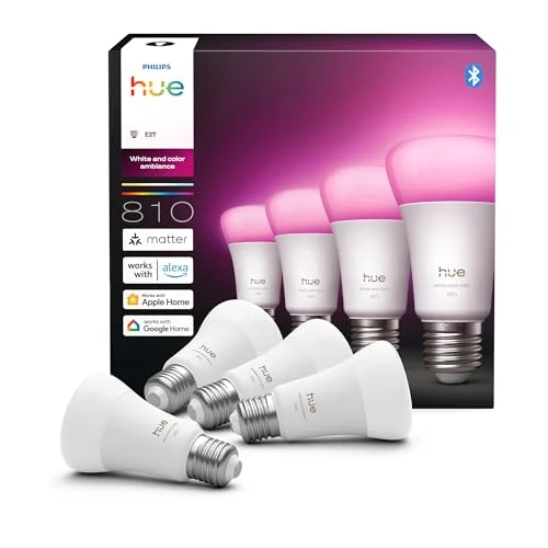 Philips Hue pack de 4 bombillas E27 por 99,99 € (50 % menos)