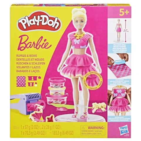 Play-Doh Barbie, set de muñeca Volantes y Lazos