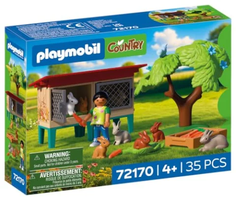 PLAYMOBIL Conejera Rural con animales
