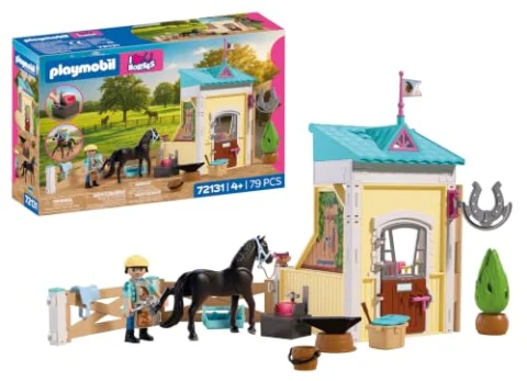 PLAYMOBIL I Love Horses: establo con herrador