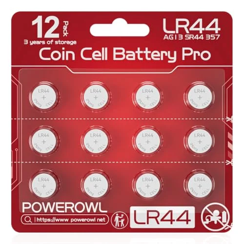POWEROWL 12 pilas botón LR44 alcalinas por 2,99 €