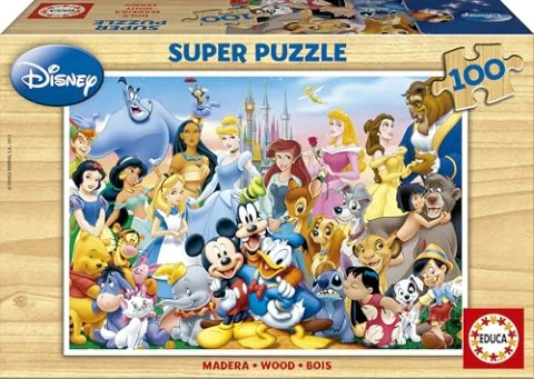 Puzzle Disney de madera Educa, 100 piezas,