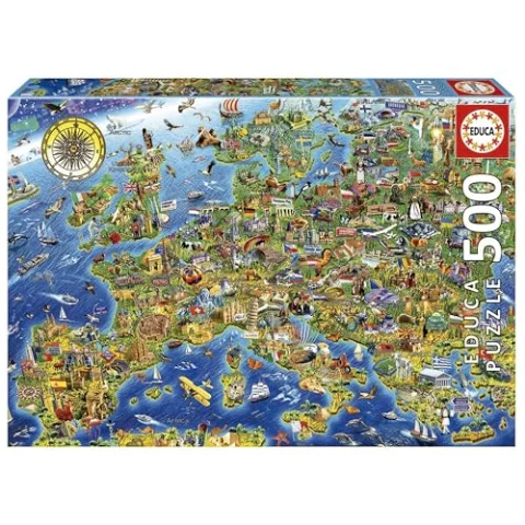 Puzzle Educa Mapa de Europa de 500 piezas