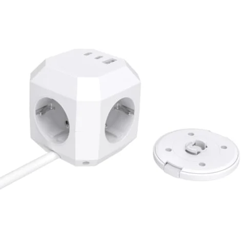 Regleta cubo UCOMEN 7 en 1 con USB-A/C 20 W