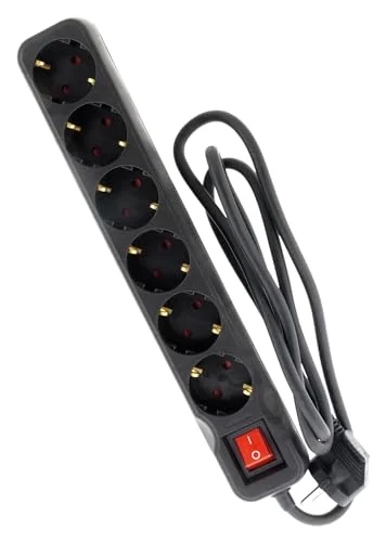 Regleta Zenitech de 6 tomas con interruptor por 6,49 €