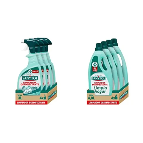 Sanytol limpiador desinfectante multiusos, pack de 4