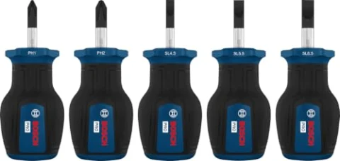 Set Bosch de 5 destornilladores cortos PRO PH/SL