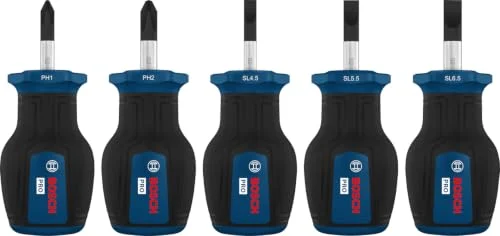 Set Bosch de 5 destornilladores cortos PRO PH/SL por 15,21 € (-30 %)