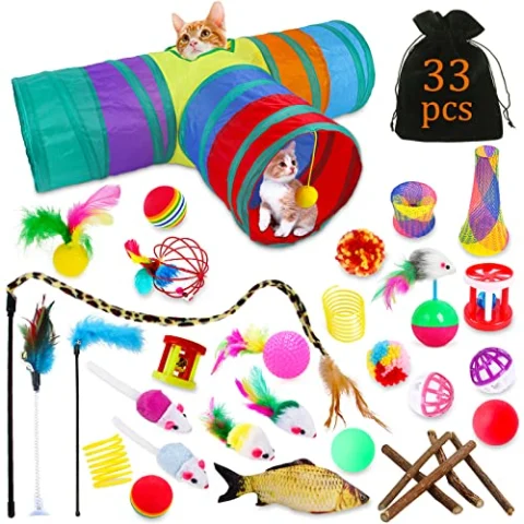 Set de 33 juguetes TWBEST para gatos