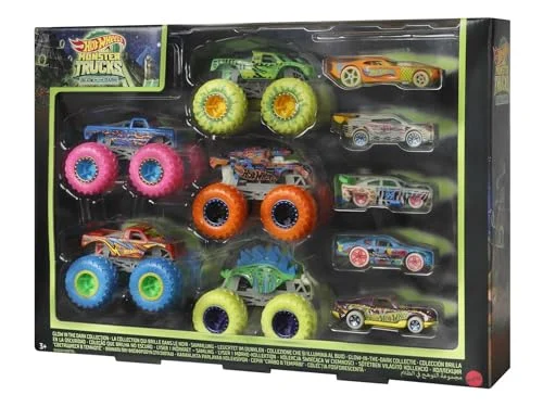 Set Hot Wheels Monster Trucks x10 que brillan en la oscuridad por 23,99 € (-17%)