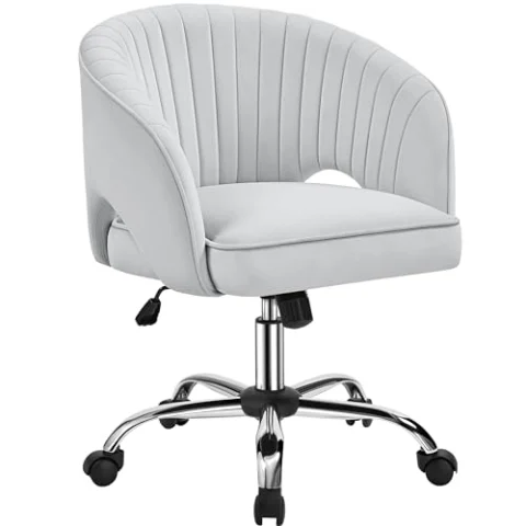 Silla de oficina Yaheetech de terciopelo