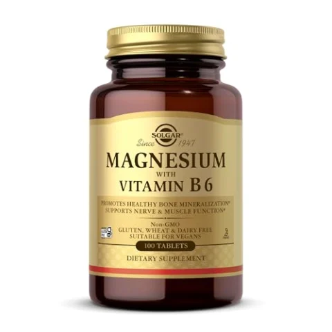 Solgar Magnesio y Vitamina B6, 100 cápsulas