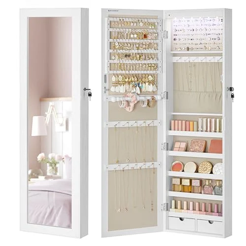 SONGMICS armario joyero con espejo y luces LED por 68,39 € (-10 %)