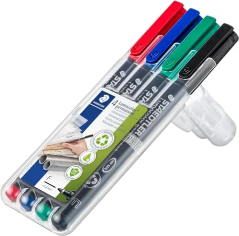 Staedtler Lumocolor: estuche de 4 rotuladores