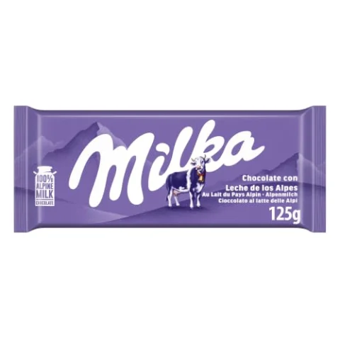 Tableta Milka de chocolate con leche 125 g