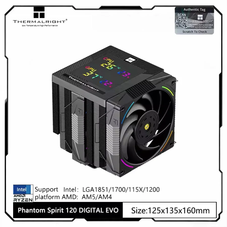 Thermalright PHANTOM SPIRIT DIGITAL 120 EVO y SNOW por 73,69 €