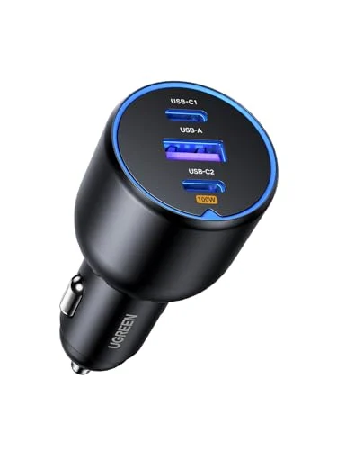 UGREEN cargador de coche 130W y 3 puertos por 16,27 € (-19 %)