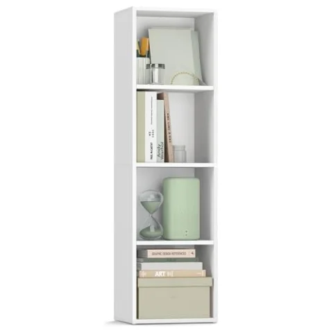 VASAGLE librería de 4 niveles en blanco