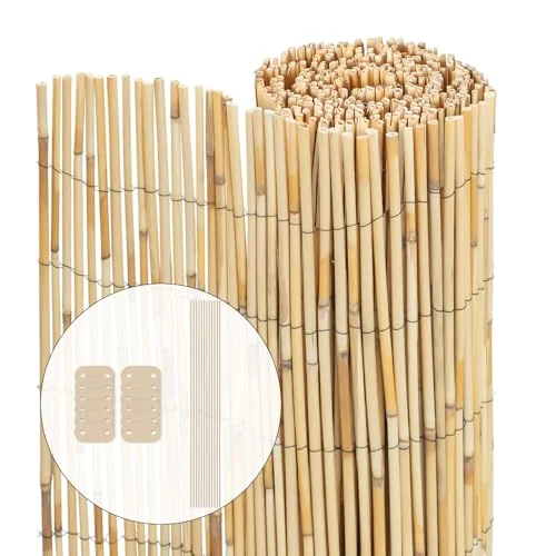 VOUNOT® Pantalla de Valla Caña Natural por 29,96 €
