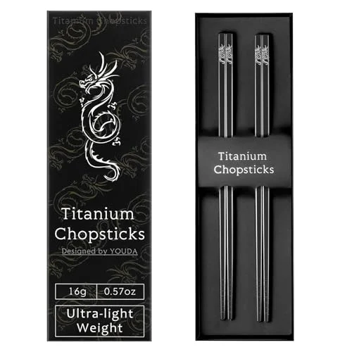 Youda Palillos de titanio 100% TITANIO Palillos de comedor por 19,71 € (-32 %)